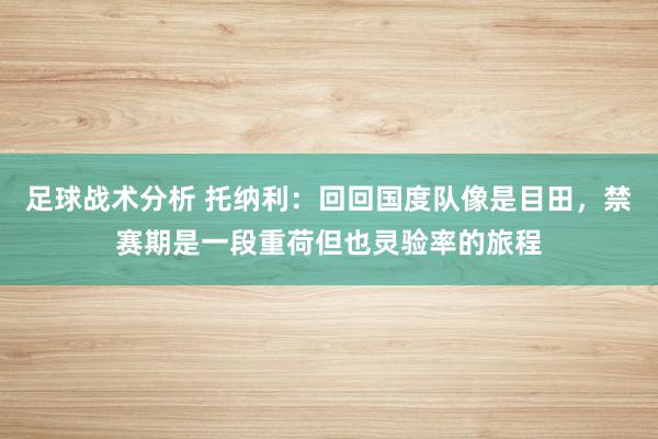 足球战术分析 托纳利：回回国度队像是目田，禁赛期是一段重荷但也灵验率的旅程