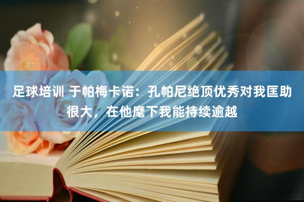 足球培训 于帕梅卡诺：孔帕尼绝顶优秀对我匡助很大，在他麾下我能持续逾越